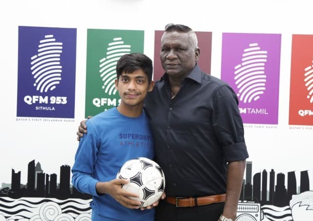 Sinan Basim at a Qatar radio station appearance